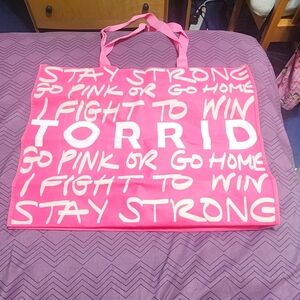 Pink Torrid Cancer Society Tote Bag